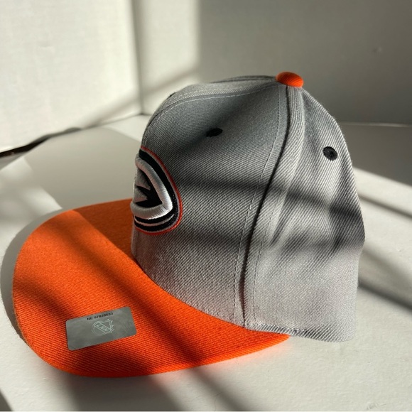 Mitchell & Ness Anaheim Ducks Fanatics Snapback Hat - Gray/Orange - Picture 3 of 11